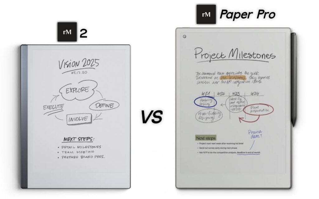 Remarkable 2 vs remarkable paper pro