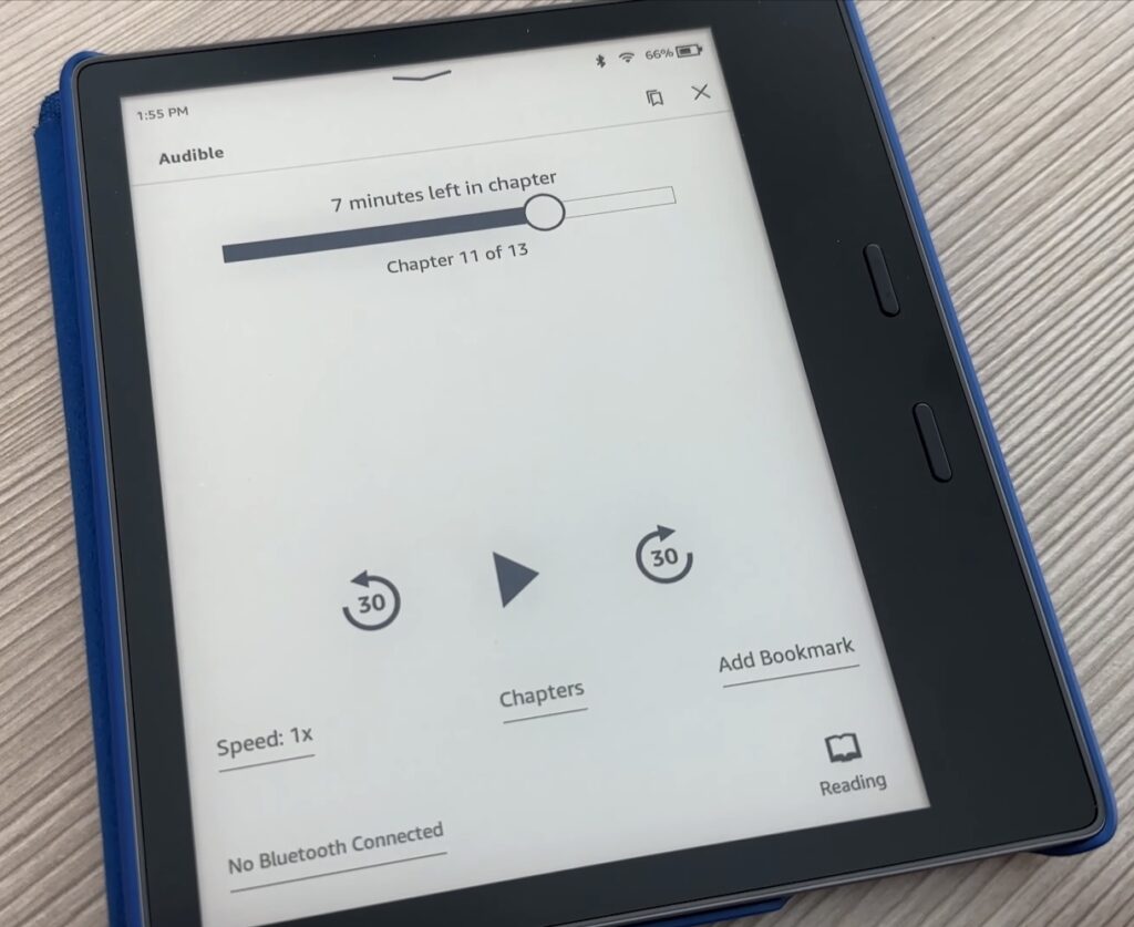 Listen to Audible books on Kindle ereader