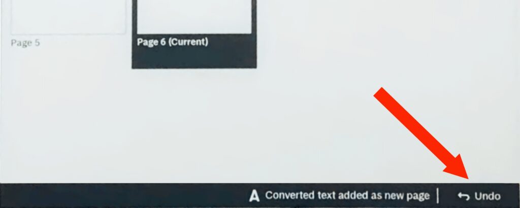 remarkable undo convert to text